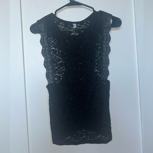 Free People Intimately  Black Lace Top Small